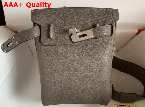 Hermes Hac a Dos PM Backpack in Elephant Gray Togo Leather Replica