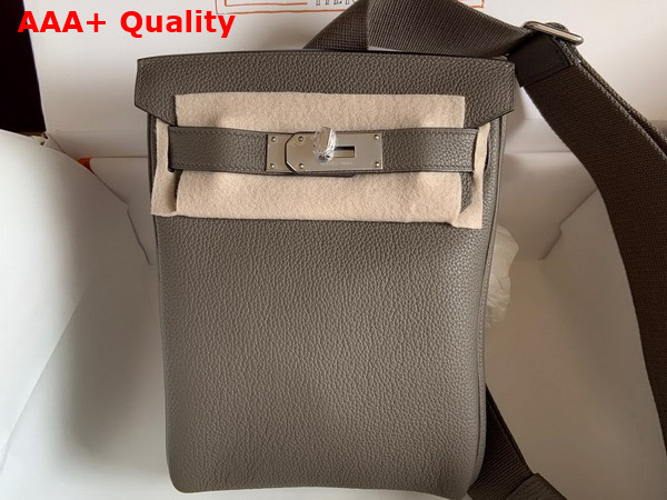 Hermes Hac a Dos PM Backpack in Elephant Gray Togo Leather Replica