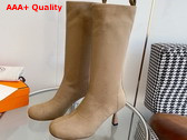 Hermes Halo Boot in Tan Stretch Suede Goatskin Replica