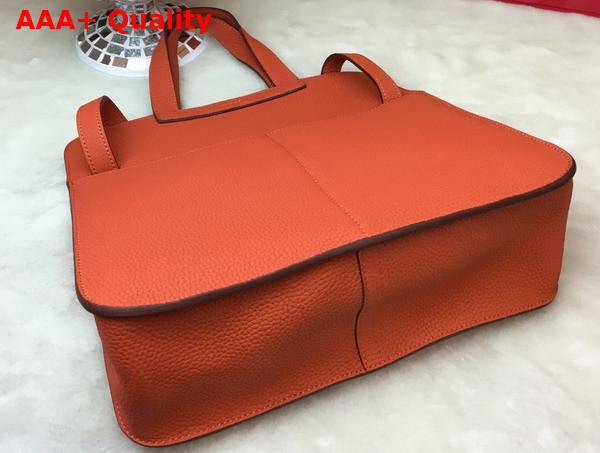 Hermes Halzan 31 Bag in Orange Taurillon Clemence Leather Replica