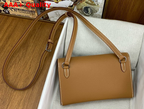 Hermes Hermesnap Wallet in Gold Brown Epsom Calfskin Replica