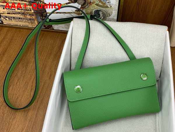 Hermes Hermesnap Wallet in Vert Comics Epsom Calfskin Replica