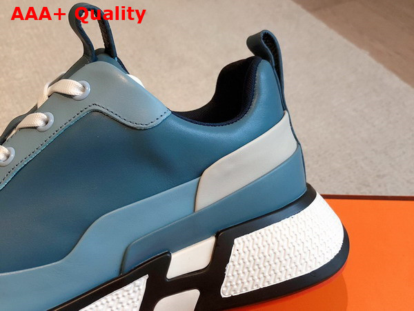 Hermes Heros Sneaker in Sky Blue Calfskin Replica