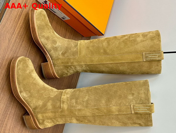 Hermes Horse Boot in Burn Fume Suede Calfskin Replica