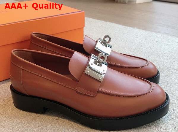 Hermes Hot Loafer in Naturel Calfskin Replica