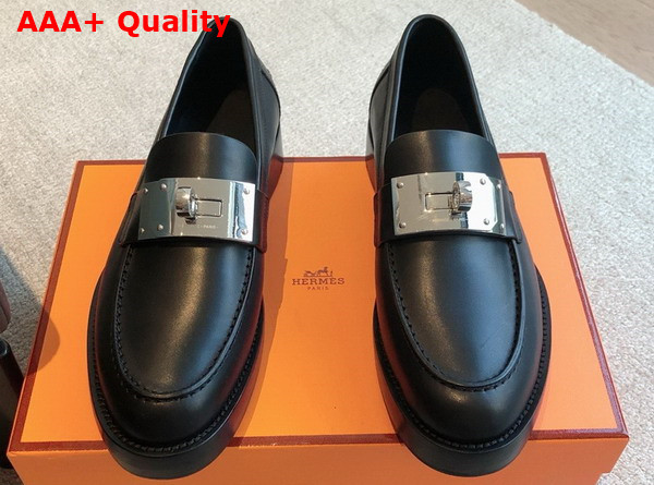 Hermes Hot Loafer in Noir Calfskin Replica