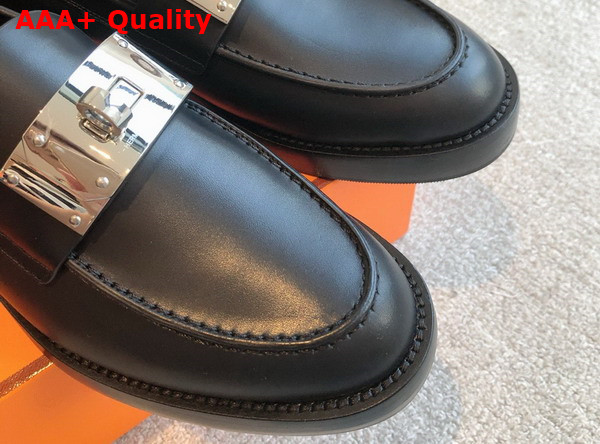 Hermes Hot Loafer in Noir Calfskin Replica