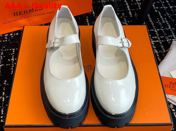 Hermes Hoxton Oxford Shoe Beige Glaise Calfskin Replica