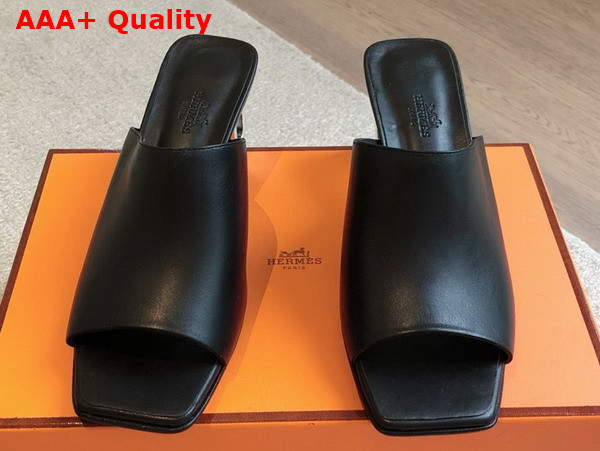 Hermes Iconique 60 Sandal in Black Calfskin Replica