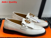 Hermes Impact Loafer Blanc De Paris Calfskin Replica