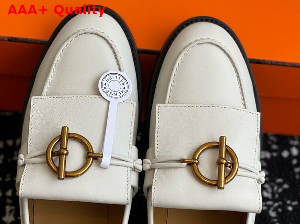 Hermes Impact Loafer Blanc De Paris Calfskin Replica