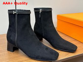 Hermes Imperial 50 Ankle Boot in Black Suede Calfskin Replica