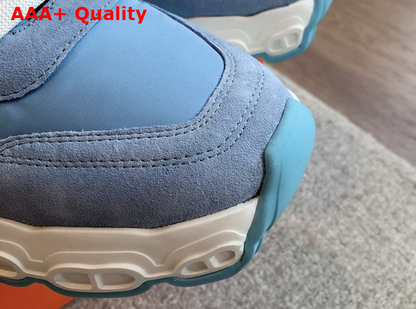 Hermes Impulse Sneaker in Sky Blue Fabric and Suede Replica