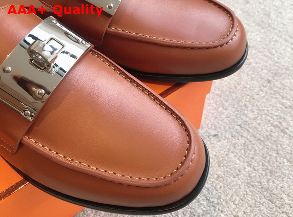 Hermes Iota Mule in Naturel Calfskin Replica