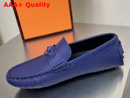 Hermes Irving Loafer in Navy Epsom Calfskin Replica