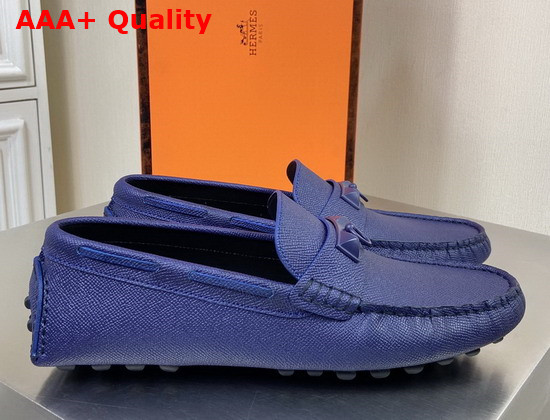 Hermes Irving Loafer in Navy Epsom Calfskin Replica