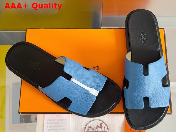 Hermes Izmir Sandal in Blue Epsom Calfskin Replica