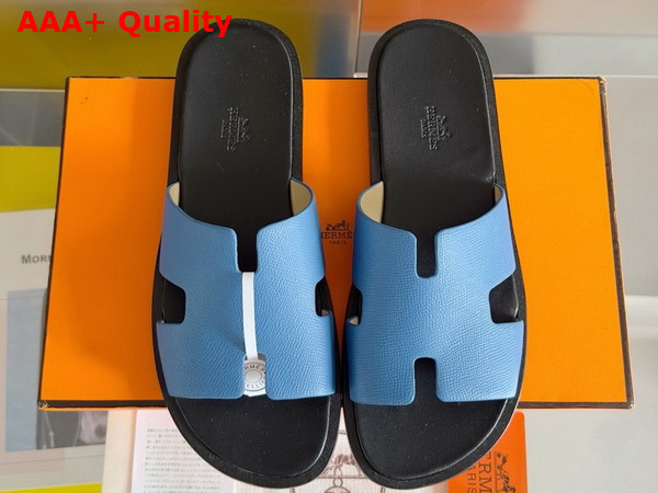 Hermes Izmir Sandal in Blue Epsom Calfskin Replica