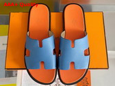 Hermes Izmir Sandal in Epsom Calfskin Blue Replica