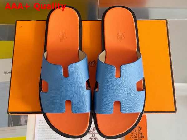 Hermes Izmir Sandal in Epsom Calfskin Blue Replica