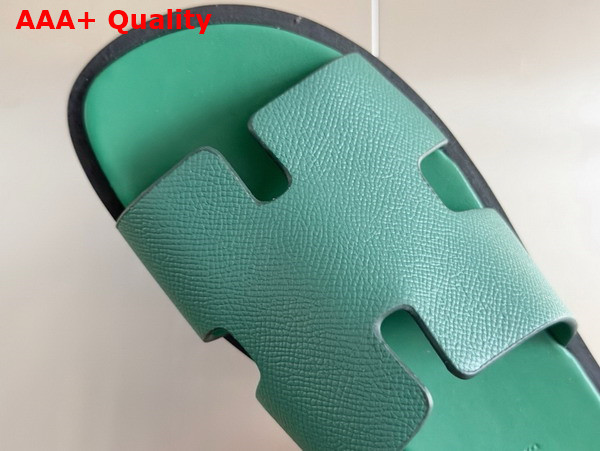 Hermes Izmir Sandal in Green Epsom Calfskin Replica