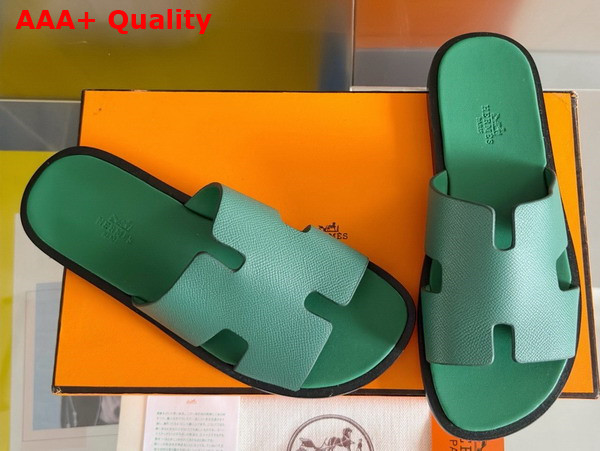 Hermes Izmir Sandal in Green Epsom Calfskin Replica