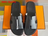 Hermes Izmir Sandal in Noir Epsom Calfskin Replica