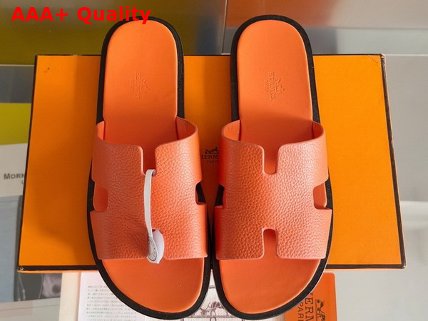 Hermes Izmir Sandal in Orange Taurillon Leather Replica