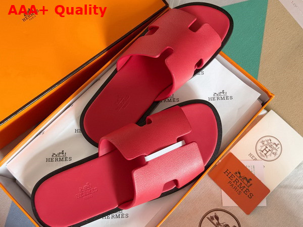 Hermes Izmir Sandal in Red Epsom Calfskin Replica