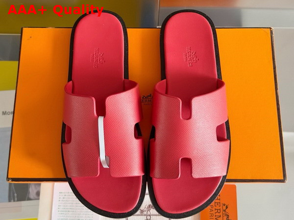 Hermes Izmir Sandal in Red Epsom Calfskin Replica