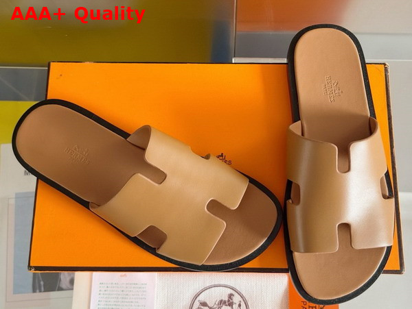 Hermes Izmir Sandal in Tan Calfskin Replica