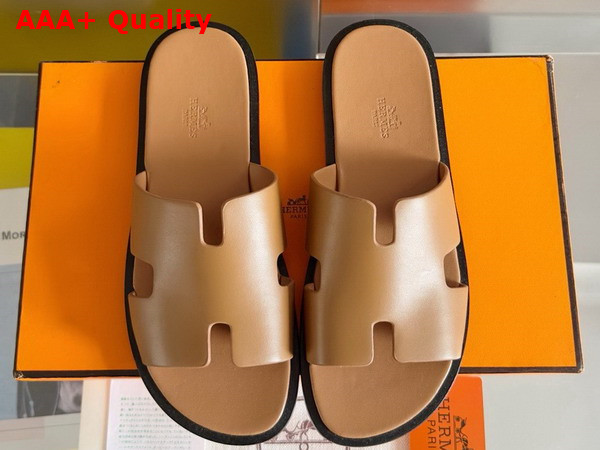 Hermes Izmir Sandal in Tan Calfskin Replica