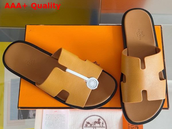 Hermes Izmir Sandal in Tan Epsom Calfskin Replica