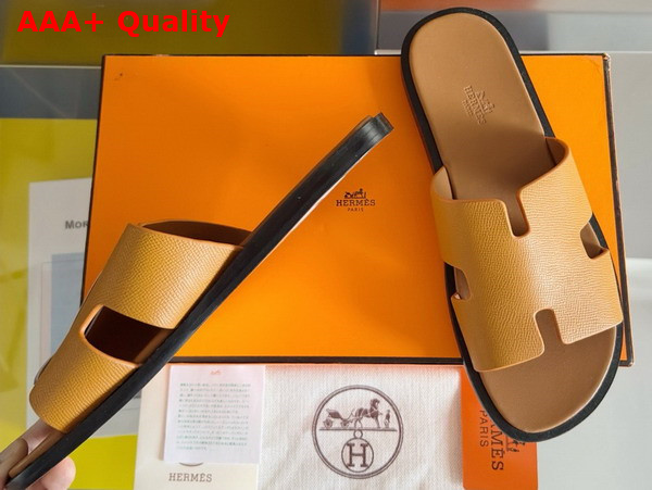 Hermes Izmir Sandal in Tan Epsom Calfskin Replica