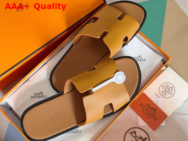 Hermes Izmir Sandal in Tan Epsom Calfskin Replica