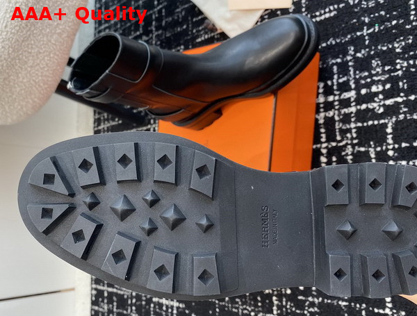 Hermes Jaimy Ankle Boot in Noir Calfskin Replica