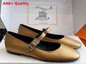 Hermes Jane Ballet Flat in Gold Goatskin Replica