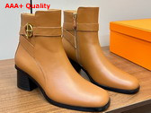 Hermes Jill 60 Ankle Boot in Naturel Calfskin Replica