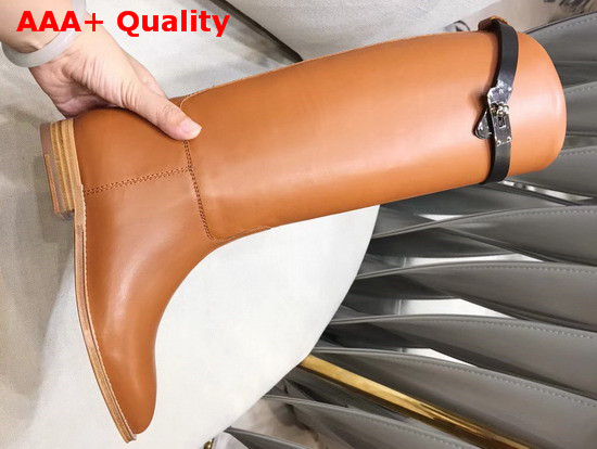 Hermes Jumping Boot Brown Box Calfskin with Kelly Strap Replica