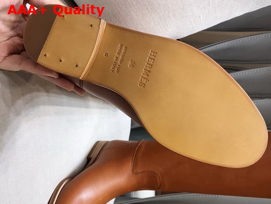 Hermes Jumping Boot Brown Box Calfskin with Kelly Strap Replica