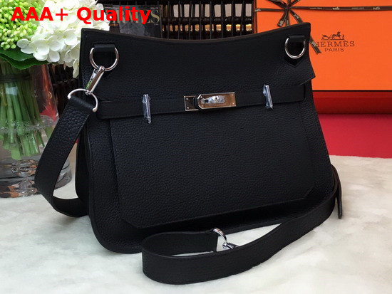 Hermes Jypsiere 28 Bag in Black Taurillon Clemence Leather Replica