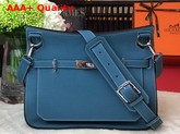 Hermes Jypsiere 28 Bag in Blue Taurillon Clemence Leather Replica