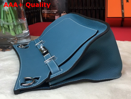 Hermes Jypsiere 28 Bag in Blue Taurillon Clemence Leather Replica