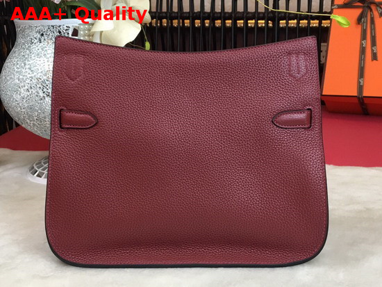 Hermes Jypsiere 28 Bag in Burgundy Taurillon Clemence Leather Replica