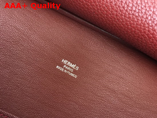 Hermes Jypsiere 28 Bag in Burgundy Taurillon Clemence Leather Replica