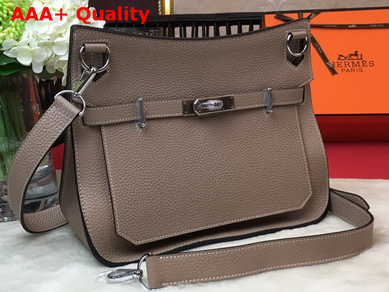 Hermes Jypsiere 28 Bag in Grey Taurillon Clemence Leather Replica