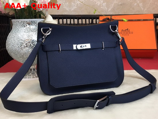 Hermes Jypsiere 28 Bag in Navy Blue Taurillon Clemence Leather Replica