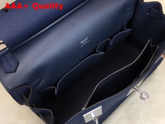 Hermes Jypsiere 28 Bag in Navy Blue Taurillon Clemence Leather Replica