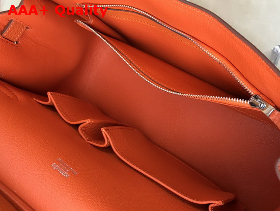 Hermes Jypsiere 28 Bag in Orange Taurillon Clemence Leather Replica