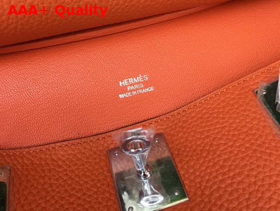 Hermes Jypsiere 28 Bag in Orange Taurillon Clemence Leather Replica